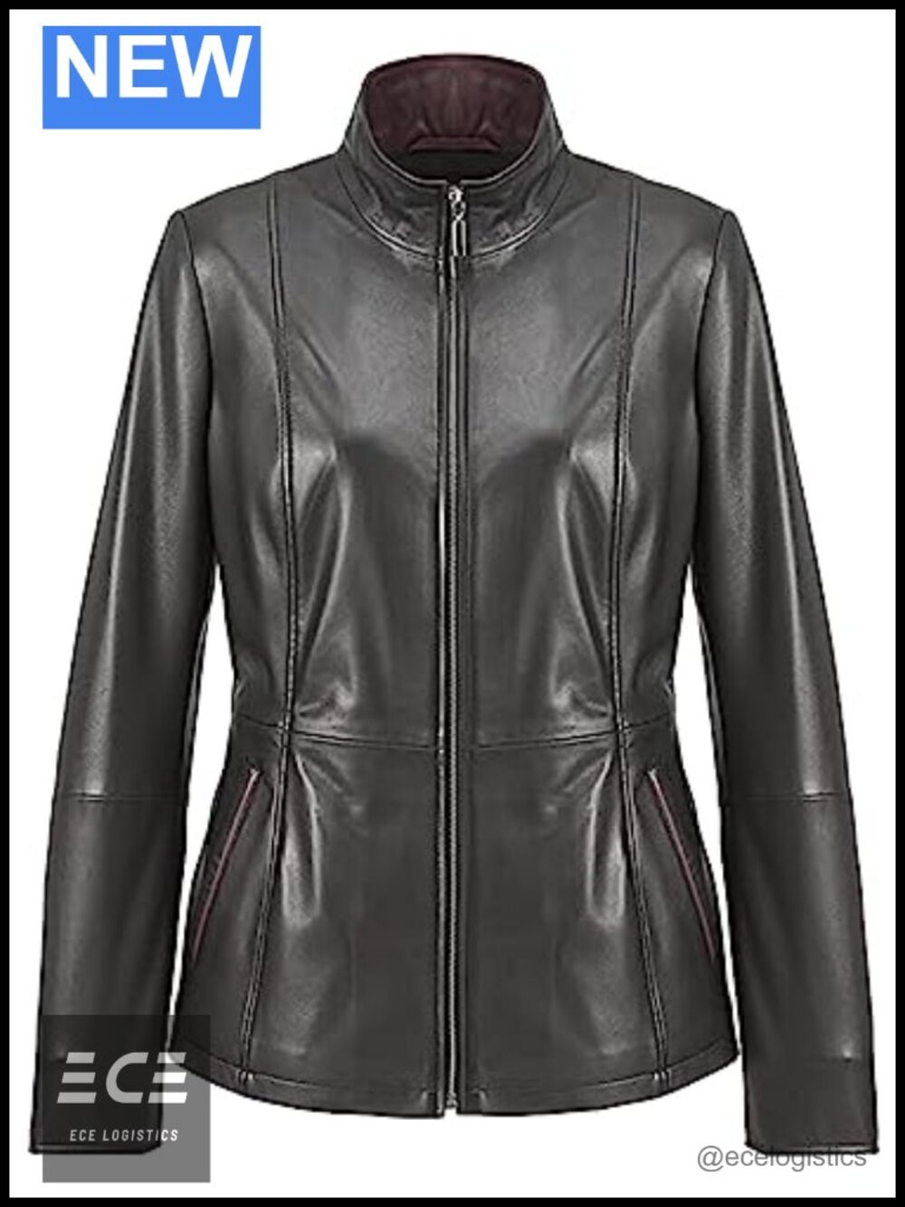 Women's Genuine Lambskin Leather Jacket Real Leather Moto Biker